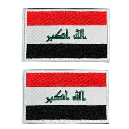MagaPro Aufnäher mit Irak-Flagge, bestickt, für Rucksäcke, Mützen, Jacken, Hosen, 2 Stück MagaPro Aufnäher mit Irak-Flagge, bestickt, für Rucksäcke, Mützen, Jacken, Hosen, 2 Stück von MagaPro