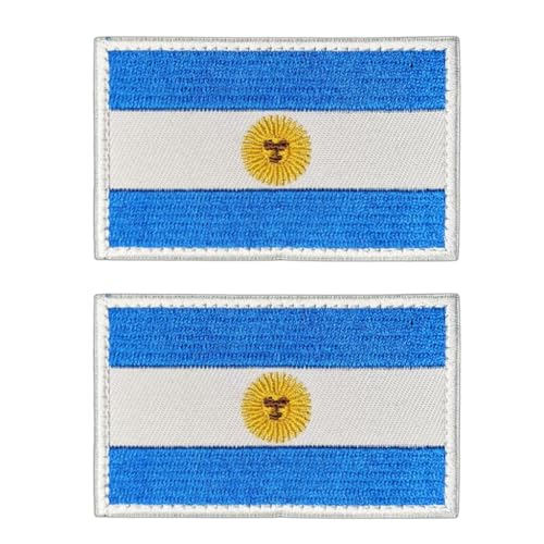MagaPro Aufnäher mit argentinischer Flagge, bestickt, für Rucksäcke, Mützen, Jacken, Hosen, 2 Stück MagaPro Aufnäher mit argentinischer Flagge, bestickt, für Rucksäcke, Mützen, Jacken, Hosen, 2 Stück von MagaPro