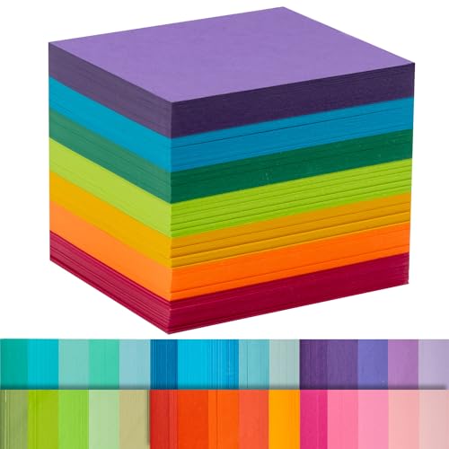 Karteikarten, 280 Stück, 6,3 x 7,6 cm, 178 g/m², schweres Set mit 7 Farben, Papier, mehrfarbig, Lernkarten (Regenbogen) von Magecubiku