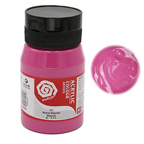 ARTIST Künstler- Acrylfarbe, hochpigmentierte Top-Qualität in 500 ml Vorratsgebinde 10 magenta von Paintersisters