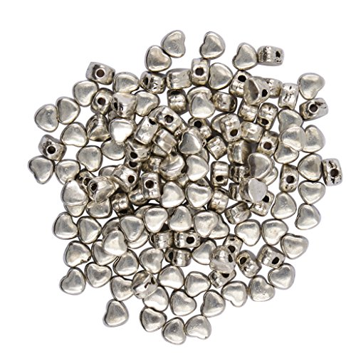 100pcs 5mm Tibetanische Silberne Herz Spacer Perlen Schmuck Entdeckungen Machen Handwerk 100pcs 5mm Tibetanische Silberne Herz Spacer Perlen Schmuck Entdeckungen Machen Handwerk von MagiDeal