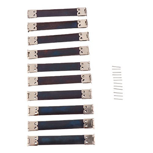 10x Shrapnel Geldbörse Making Supplies Metallrahmen Kiss Verschluss - Silber, 10x1.4 cm von MagiDeal