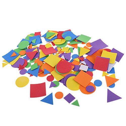 200er Set Selbstklebende Schaumstoff Aufkleber Sticker zum Basteln für Kinder Kunsthandwerk Dekoration von MagiDeal