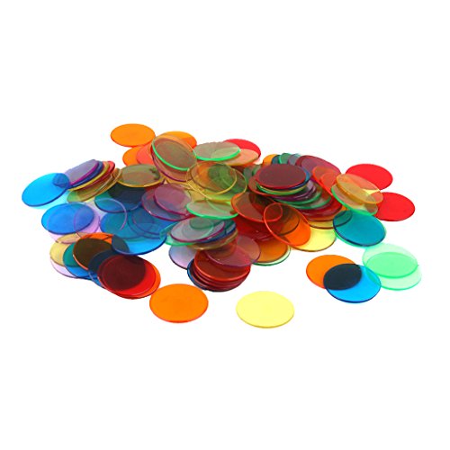 Bingo-Chips Marker für Bingo-Spielkarten, 3 cm, 6 Farben, 120 Stück von MagiDeal