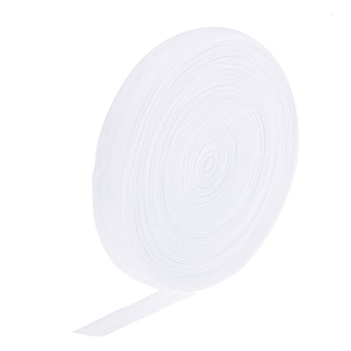 Elastische Gummiband zum Nähen, 15mm Wäschegummi Gummizug Gummilitze Elastische Schnur Spule aus Baumwolle - Weiß, 10 Meter von MagiDeal