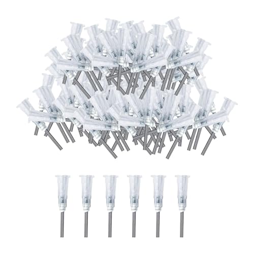 MagiDeal 100x Stumpfspitze Dispensing Pins Kleber Anwendungswerkzeuge Schraube Grenzfläche Edelstahl für Farbe Quilling Craft Flüssigkeit DIY, Klar von MagiDeal