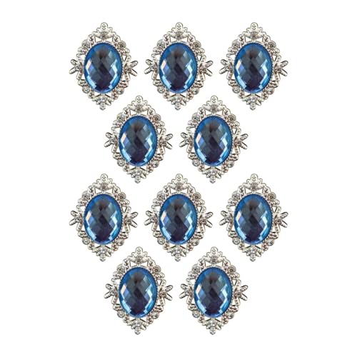 MagiDeal 10x Handgemachte Legierung Zubehör Nähen Knöpfe Hochzeit Dekorative Haar Zubehör für Kleidung Hemd Kleidungsstück Anzug, Blau von MagiDeal
