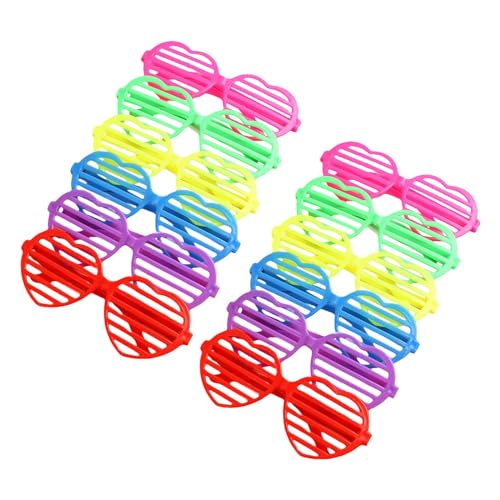 MagiDeal 12 x Shutter Shade-Brillen, Bulk-Brillen, Sonnenbrillen, Valentinstag-Brillen für Partygeschenke, Neuheiten, Kostüme, Abschlussbälle, herzförmig von MagiDeal