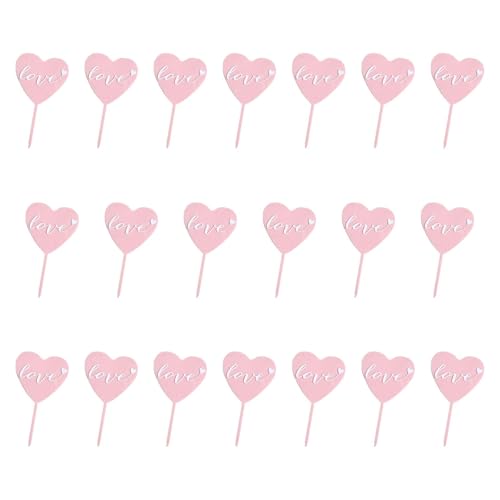 MagiDeal 20x Cake Topper Cupcake Pick Tortenaufsatz DIY Herzform Torteneinsätze Tortendeko für Geburtstag Babyparty Weihnachtsfeier, Rosa Weiß MagiDeal 20x Cake Topper Cupcake Pick Tortenaufsatz DIY Herzform Torteneinsätze Tortendeko für Geburtstag Babyparty Weihnachtsfeier, Rosa Weiß von MagiDeal