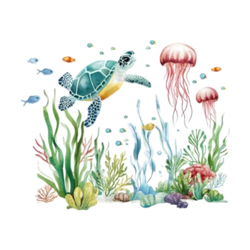MagiDeal 2X Sea World Wandaufkleber Marine Animal Wall Decals Lustige Kunstfotografie Requisite unter der Landschaft von Sea World für den Hintergrund von MagiDeal