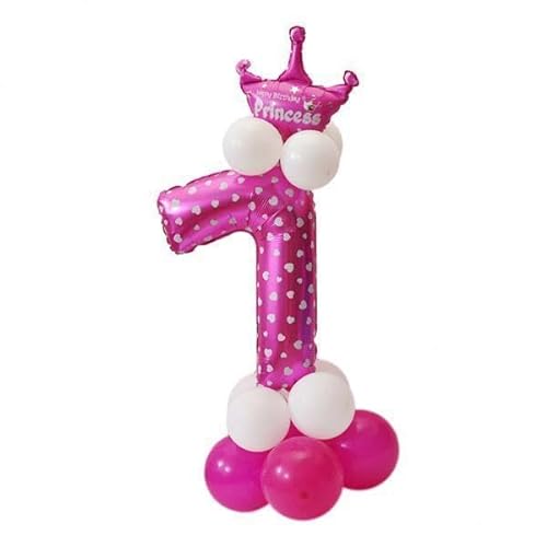 MagiDeal 2x Zahlenballon mit Zahl 0 9 Latexballon Riesenzahl Luftballon Folienballon Baby Dusche Party Kindergeburtstag Deko von MagiDeal