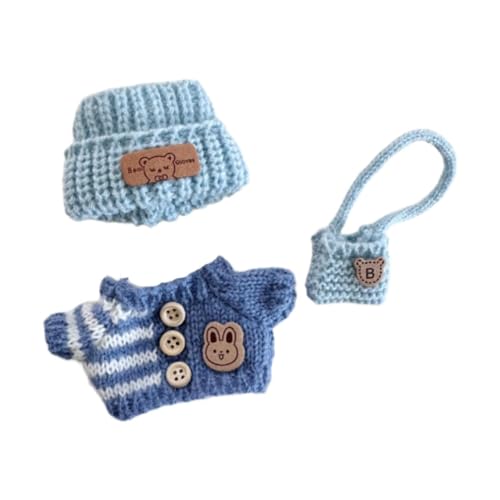 MagiDeal 3X Mini Puppe Outifits Hut Pullover Rucksack Set Foto Requisiten Puppen Kleidung Set Puppe Ankleide Spielzeug für 15cm 17cm Puppe Mädchen Puppen, Blau MagiDeal 3X Mini Puppe Outifits Hut Pullover Rucksack Set Foto Requisiten Puppen Kleidung Set Puppe Ankleide Spielzeug für 15cm 17cm Puppe Mädchen Puppen, Blau von MagiDeal