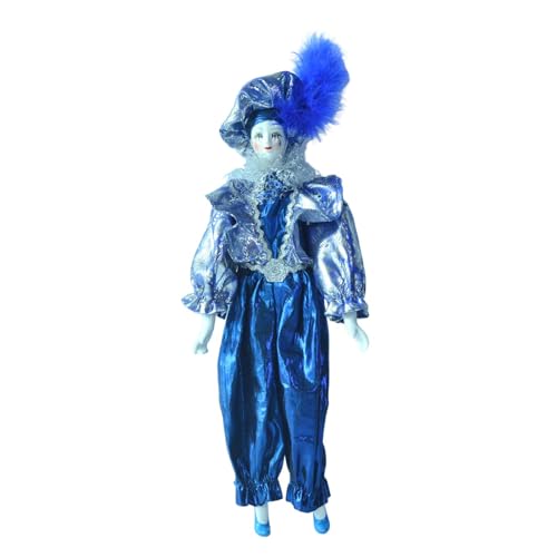 MagiDeal 45 cm Clownpuppe, Halloween-Ornament mit Kostüm, zarte Tischdekoration, Clownfigur, Harlekinpuppe für Festival-Souvenirs MagiDeal 45 cm Clownpuppe, Halloween-Ornament mit Kostüm, zarte Tischdekoration, Clownfigur, Harlekinpuppe für Festival-Souvenirs von MagiDeal