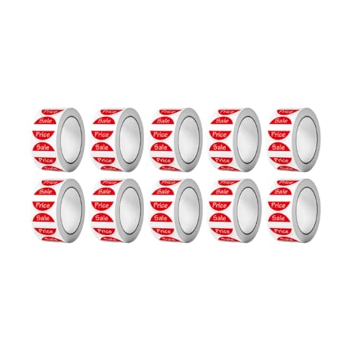 MagiDeal 5000 Stück Preis Aufkleber Garage 2,5 cm Verkaufspreisetiketten 10 Rolls Self Round Yard Sale Aufkleber für Ladengeschäftsgeschäfte von MagiDeal
