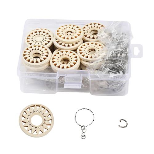 MagiDeal 50x Blanko, unvollendete Sonnenblumen-Holzausschnitte, handgefertigte Verzierungen, Holzspäne mit Schlüsselanhängern für selbst bemalte Dekorationen MagiDeal 50x Blanko, unvollendete Sonnenblumen-Holzausschnitte, handgefertigte Verzierungen, Holzspäne mit Schlüsselanhängern für selbst bemalte Dekorationen von MagiDeal