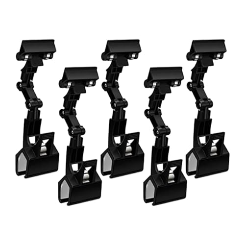 MagiDeal 5x Warenschilder Clips, Schwenkpreiszeichen -Inhaber Rotatierbare Etikett Clips Regal Preis Clips für Geschäfte Karten Supermärkte Verkauf, Schwarz von MagiDeal