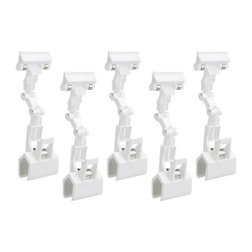 MagiDeal 5x Warenschilder Clips, Schwenkpreiszeichen -Inhaber Rotatierbare Etikett Clips Regal Preis Clips für Geschäfte Karten Supermärkte Verkauf, Weiß von MagiDeal