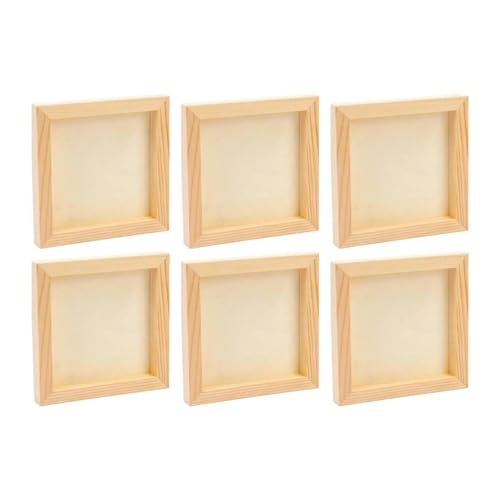 MagiDeal 6 Stück Holztafeln, 20 cm, Kunst-Displaytafel, quadratisch, unbehandeltes Holz, Leinwandplatten für Partys, Gießen, Basteln, Malen, Leinwand MagiDeal 6 Stück Holztafeln, 20 cm, Kunst-Displaytafel, quadratisch, unbehandeltes Holz, Leinwandplatten für Partys, Gießen, Basteln, Malen, Leinwand von MagiDeal