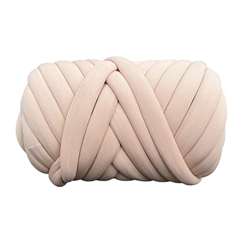 MagiDeal Chunky Yarn Jumbo Tubular Yarn Arm Knit Garn Waschbares weiches 500 g dickes Chunky Yarn Tube Riesengarn für Körbe Teppichherstellung Überwurf, Hell-Pink von MagiDeal