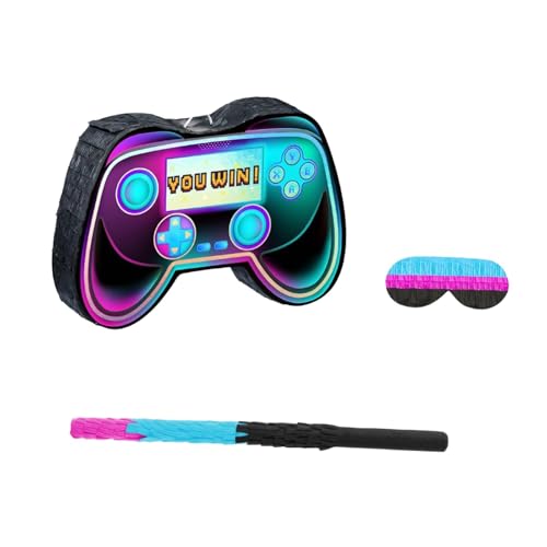 MagiDeal Gaming-Controller Piñata Spiel Thema Party Supplies Geburtstag Party lustig mit Augenbinde Pinata Stange für Feier von MagiDeal