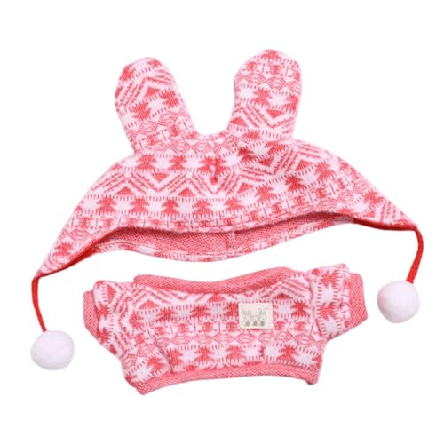 MagiDeal Gefüllter Puppenpullover, Machen Sie Ihre eigenen Puppen, Foto-Requisiten, Kleidung, Mode, DIY-Puppenpullover mit Hut für Flexibilität, 38 cm Puppen, Rosa von MagiDeal