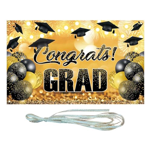 MagiDeal Graduierung Banner Glückwunsch Grad Hintergrund Hintergrund Schwarz und Gold Dekorationsmittel große 180 cm x 110 cm Hintergrundparty Dekoration MagiDeal Graduierung Banner Glückwunsch Grad Hintergrund Hintergrund Schwarz und Gold Dekorationsmittel große 180 cm x 110 cm Hintergrundparty Dekoration von MagiDeal