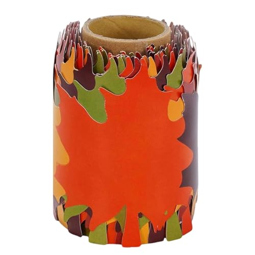 MagiDeal Herbstliche Ahornblatt-Randdekoration für Pinnwände, Ornament, Herbstblätter-Randbesatz, Trimmer-Aufkleber für Tafeln im Klassenzimmer von MagiDeal