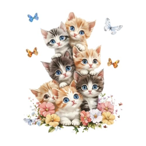 MagiDeal Katzenwandabziehbilder Kätzchen Wandaufkleber PVC Abnehmbare Tier süße Wandgemälde Wandkunstdekor für Küchenkorridor Wohnzimmer Schlafzimmer von MagiDeal