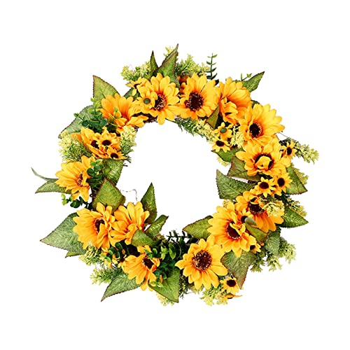 MagiDeal Künstlicher Sonnenblumenkranz mit grünen Blättern, Sommer-Fälschungsblumenkranz für Hochzeitsdekoration MagiDeal Künstlicher Sonnenblumenkranz mit grünen Blättern, Sommer-Fälschungsblumenkranz für Hochzeitsdekoration von MagiDeal