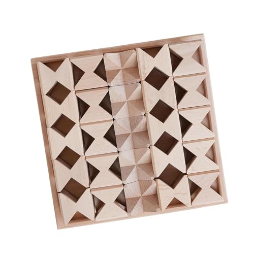MagiDeal Schmetterlingsblock aus Holz, unbehandeltes Holz, Bausteine, Stapelspielzeug für Kinder, 25 Blöcke von MagiDeal