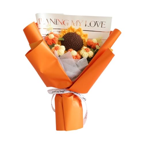 MagiDeal Sonnenblumengestrickten Blumenstrauß Häkelblumen Tochter Sohn für Hochzeit Valentinstag Geburtstag Frau, Orange MagiDeal Sonnenblumengestrickten Blumenstrauß Häkelblumen Tochter Sohn für Hochzeit Valentinstag Geburtstag Frau, Orange von MagiDeal