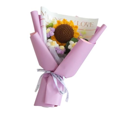 MagiDeal Sonnenblumengestrickten Blumenstrauß Häkelblumen Tochter Sohn für Hochzeit Valentinstag Geburtstag Frau, Rot MagiDeal Sonnenblumengestrickten Blumenstrauß Häkelblumen Tochter Sohn für Hochzeit Valentinstag Geburtstag Frau, Rot von MagiDeal