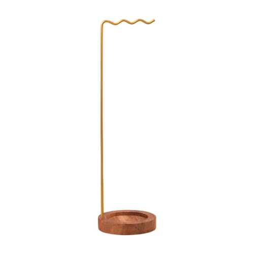 MagiDeal Windspielständer, Kalligraphie Pinsel Stifthalter mit Metallgestell auf Holzbasis Zum Aufhängen von Blumentöpfen für Hochzeitsveranstaltungen, Gold von MagiDeal