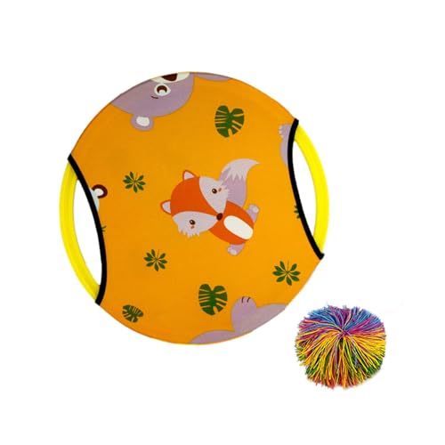 MagiDeal Wurf und Fangen von Bällen Set Elternkind -Interaktion Wurf und Fangen von Bällen Bunte Partyversorgungen Aktivitätsspielzeug für Kinder Erwachsene, Orange von MagiDeal