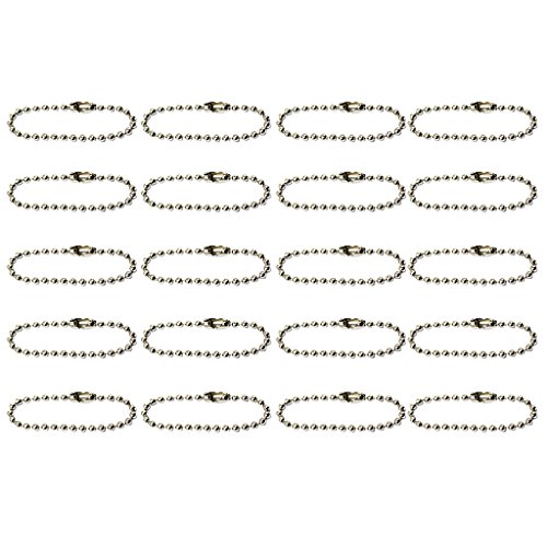 MagiDeal Schlüsselanhänger mit Kugelperlen, 2,4 mm x 10 cm, 20 Stück MagiDeal Schlüsselanhänger mit Kugelperlen, 2,4 mm x 10 cm, 20 Stück von MagiDeal