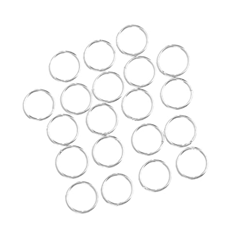 magideal 20 Stück 925 Sterling Silber verlötet geschlossen Jump Ringe Schmuck Ergebnisse für Schmuck Basteln, silber, 6 mm von MagiDeal