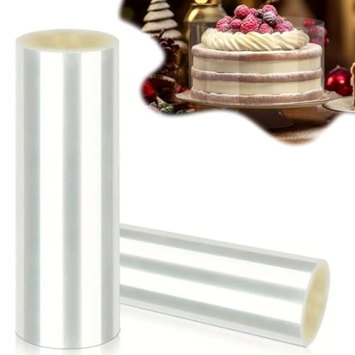 2 x Tortenrandfolie, Transparent Acetat Rolle Tortenfolie, 5cm/15cm Hoch *5m, Tortenfolie, Acetat Folie von Kuchen, Gebäck und Pralinen verwendet, Hoch Torten Folienrand Für Stabilisieren Dekoration 2 x Tortenrandfolie, Transparent Acetat Rolle Tortenfolie, 5cm/15cm Hoch *5m, Tortenfolie, Acetat Folie von Kuchen, Gebäck und Pralinen verwendet, Hoch Torten Folienrand Für Stabilisieren Dekoration von MagiSel