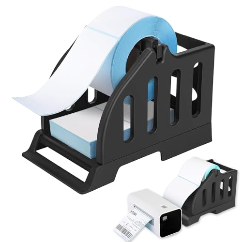 Etikettenträger Etikttenhalter für Versandetikettendrucke,etikettenhalter selbstklebend, Mobile Thermal Label Holder, Roll Stand for Printer, Accessories for Desktop Label Printers, Geeignet für Büros von MagiSel