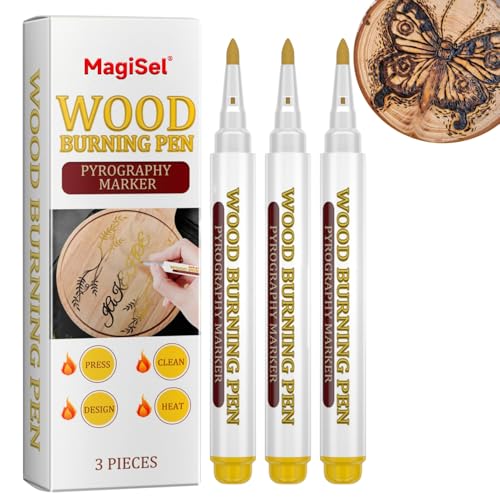 Holzbrennstift Marker, Wood Burning Pen, Scorch Marker Für Und Handwerk, Wood Burning Pen Holzbearbeitungs Brennstift, Malerpinsel für Holzarbeiter, Stifte für die Holzbearbeitung von MagiSel