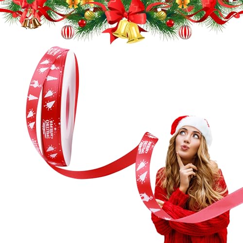 Weihnachtsband, Geschenkband 10 mm breit, Weihnachtsdeko Band, Satinband, Geschenkbänder, Stoffband, Dekoband für Geschenkverpackung, Basteln, Geburtstags- und Hochzeitsdeko, DIY, Rot Weihnachtsband, Geschenkband 10 mm breit, Weihnachtsdeko Band, Satinband, Geschenkbänder, Stoffband, Dekoband für Geschenkverpackung, Basteln, Geburtstags- und Hochzeitsdeko, DIY, Rot von MagiSel