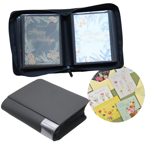 Magiarcana Grußkarten-Ordner, Grußkarten-Organizer, kompatible Aufbewahrung und Präsentation; 12,7 x 17,8 cm, Geburtstag, Hochzeit, Weihnachtskarte, Karteikarten, Postkarten, Einladung (schwarz, Magiarcana Grußkarten-Ordner, Grußkarten-Organizer, kompatible Aufbewahrung und Präsentation; 12,7 x 17,8 cm, Geburtstag, Hochzeit, Weihnachtskarte, Karteikarten, Postkarten, Einladung (schwarz, von Magiarcana