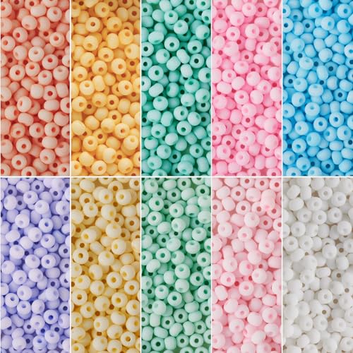 Magibeads 3300 Stück 3 mm mattierte Pastellglas-Rondell-Kristall-Pony-Perlen für Bastelarbeiten, DIY, Freundschaftsarmbänder, Ohrringe, Perlen, Schmuckherstellung von Magibeads