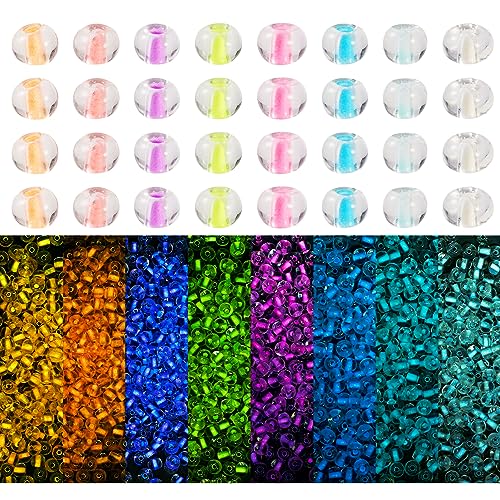 Magibeads 5290Pcs 11/0 Glow in the Dark Glass Seed Beads 2mm Luminous Tiny Pony Beads Bulk Loose Round Spacer Beads for Crafts DIY Beaded Bracelets Jewelry Making Supplies Magibeads 5290Pcs 11/0 Glow in the Dark Glass Seed Beads 2mm Luminous Tiny Pony Beads Bulk Loose Round Spacer Beads for Crafts DIY Beaded Bracelets Jewelry Making Supplies von Magibeads