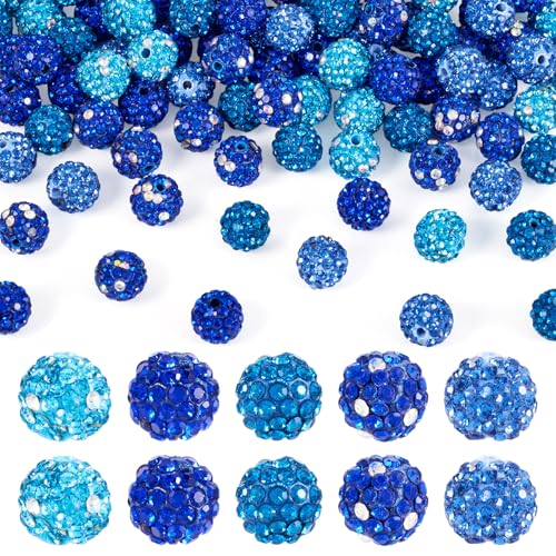 Magibeads Discokugel-Abstandshalter aus Ton, Strass, 10 mm, rund, Rondelle, Kristall, Polymer-Ton, Armband, Perlen für Bastelarbeiten, Schlüsselanhänger, Schmuckherstellung, Blau, Weiß, 100 Stück Magibeads Discokugel-Abstandshalter aus Ton, Strass, 10 mm, rund, Rondelle, Kristall, Polymer-Ton, Armband, Perlen für Bastelarbeiten, Schlüsselanhänger, Schmuckherstellung, Blau, Weiß, 100 Stück von Magibeads