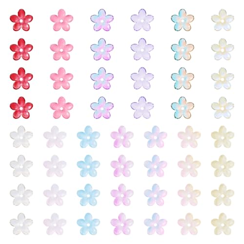Magibeads Glasblumen-Perlen, 13 Farben, klare Blumenkappen, Kristallglocken, Schmuck-Endkappen, Kandi-Blumen-Abstandshalter, Perlen für Bastelarbeiten, Windspiele, Armbänder, Ohrringe Magibeads Glasblumen-Perlen, 13 Farben, klare Blumenkappen, Kristallglocken, Schmuck-Endkappen, Kandi-Blumen-Abstandshalter, Perlen für Bastelarbeiten, Windspiele, Armbänder, Ohrringe von Magibeads