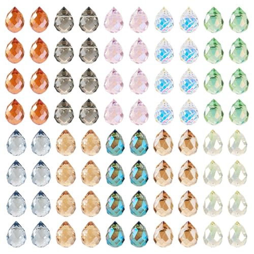 Magibeads Glasperlen in Tropfenform, schillernde Kristalle, Kronleuchter, kleine Wassertropfen, bunte Kandi-Perlen zum Basteln, Sonnenfänger, Windspiele, Schmuckherstellung, 9,5–10,5 x 8 mm Magibeads Glasperlen in Tropfenform, schillernde Kristalle, Kronleuchter, kleine Wassertropfen, bunte Kandi-Perlen zum Basteln, Sonnenfänger, Windspiele, Schmuckherstellung, 9,5–10,5 x 8 mm von Magibeads