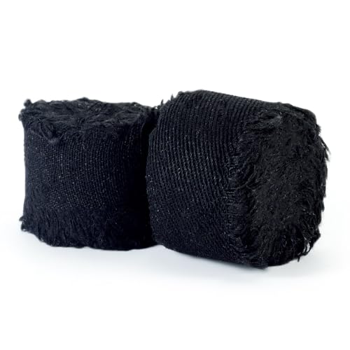 Magibeads Jeansband mit ausgefransten Kanten, 2,5 cm breit, rustikaler roher Rand, Jeansstoffband zum Verpacken von Hochzeitseinladungen, Brautsträußen, Basteln, 2 m, Schwarz Magibeads Jeansband mit ausgefransten Kanten, 2,5 cm breit, rustikaler roher Rand, Jeansstoffband zum Verpacken von Hochzeitseinladungen, Brautsträußen, Basteln, 2 m, Schwarz von Magibeads