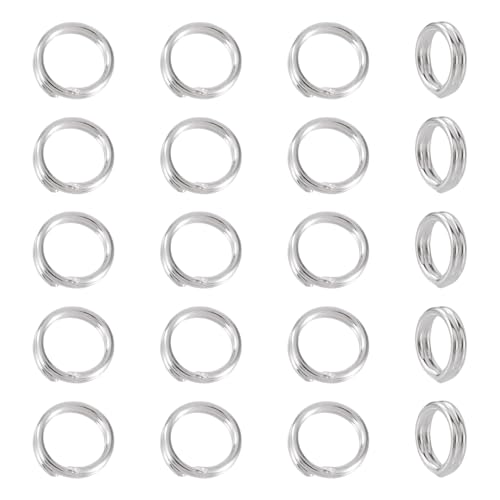 Magibeads Split-Binderinge aus 925er-Sterlingsilber für Charm-Anhänger, 5 mm, Doppelschlaufenring, rund, Mini-Ringe aus Sterlingsilber für Schmuck, Armbänder, Ohrringe, Halsketten von Magibeads
