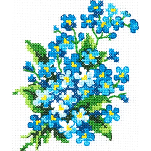 Magic Needle 28-06 ZW Vergissmeinnicht Kreuzstichset mit Zählmuster Zweigart Edition, Baumwolle, multifarbig, 10x11cm Magic Needle 28-06 ZW Vergissmeinnicht Kreuzstichset mit Zählmuster Zweigart Edition, Baumwolle, multifarbig, 10x11cm von Magic Needle