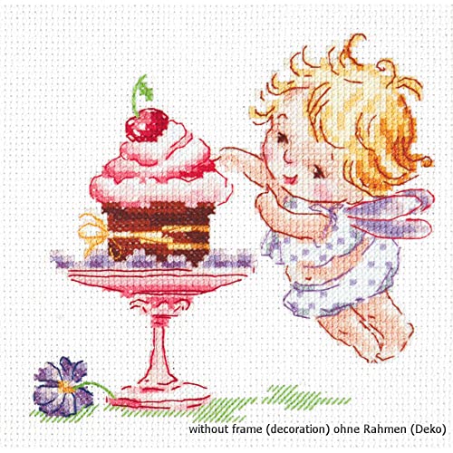 Magic Needle 35-22 Liebe Süßigkeiten, Kreuzstichset mit Zählmuster, Baumwolle, mehrfarbig, 13 x 12 cm Magic Needle 35-22 Liebe Süßigkeiten, Kreuzstichset mit Zählmuster, Baumwolle, mehrfarbig, 13 x 12 cm von Magic Needle